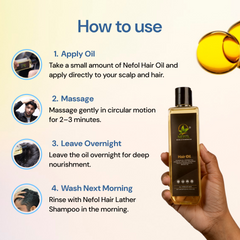 Nefol Hair Oil with Sesame, Amla, Flaxseed, Coconut, Mustard & Argan Oils - Prevents Dandruff, Strengthens Roots & Prevents Hair Fall-200ml