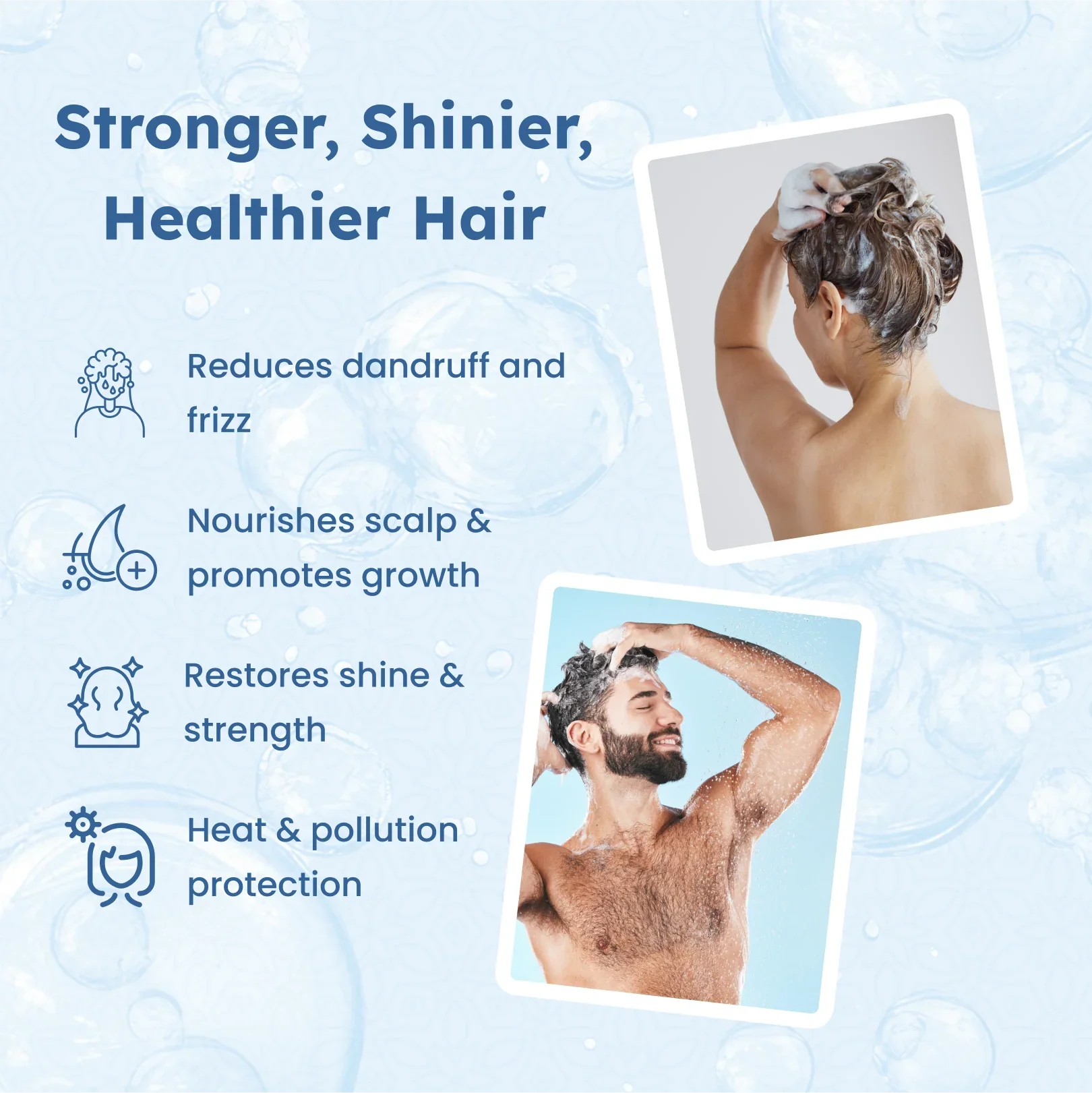 Nefol Blue Tea Hair Care Combo-Anti Hair Fall Shampoo (300 ml), Hair Mask (300 ml) & Nourishing Hair Oil (200 ml) - Nefol