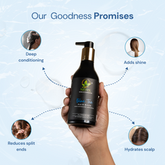 Nefol Hair Mask with Blue Tea, Shea Butter, Quinoa, and Olive Squalane - Restores Shine, Softens Hair - 300ml