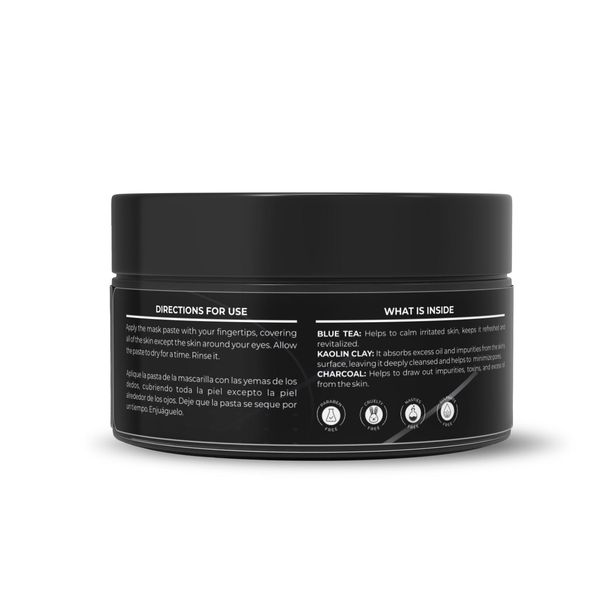 Nefol Face Mask with Blue Tea, Charcoal, Kaolin Clay, AHA & BHA - Detoxifies, Reduces Fine Lines – 50gm